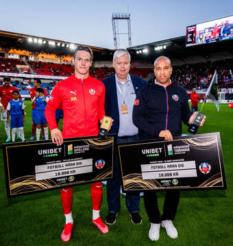 Helsingborgs Taylor Silverholt och tränare Kleber