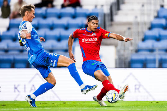 IK Oddevolds Alexander Almqvist och Helsingborgs Milan