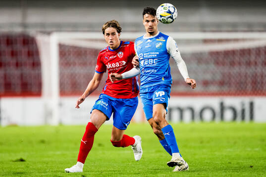 Helsingborgs Thomas Pauck Rogne och IK Oddevolds Assad Al