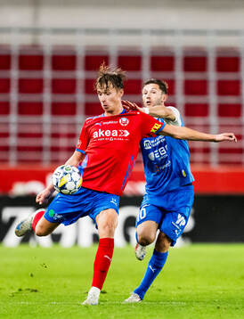 Helsingborgs Lukas Kjellnäs och IK Oddevolds Liridon