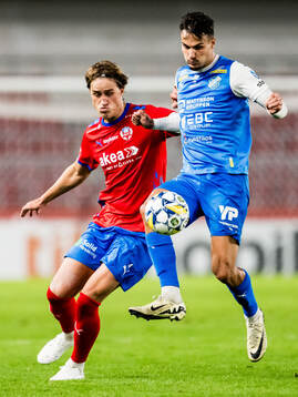 Helsingborgs Thomas Pauck Rogne och IK Oddevolds Assad Al
