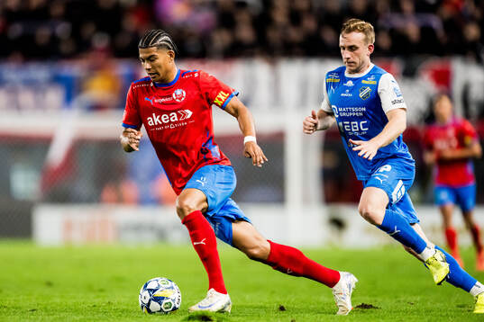 Helsingborgs Milan Silva Rasmussen och IK Oddevolds Noa