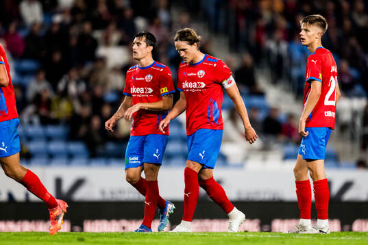 Helsingborgs Jon Birkfeldt, Thomas Pauck Rogne och Adrian