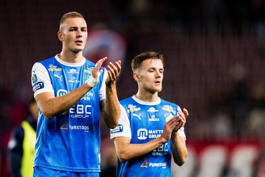IK Oddevolds Kristoffer Grauberg Lepik och Gustav Forssell
