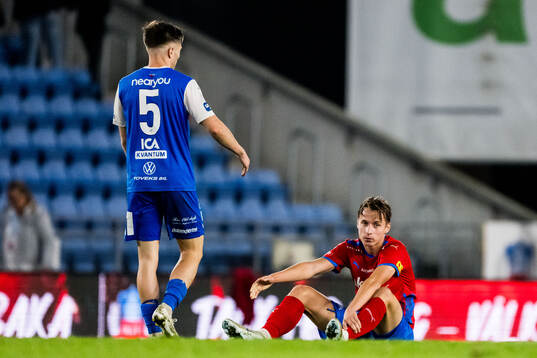 IK Oddevolds Anton Snibb och Helsingborgs Lukas Kjellnäs