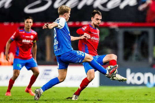Helsingborgs Adam Hellborg och IK Oddevolds Gabriel Sandberg