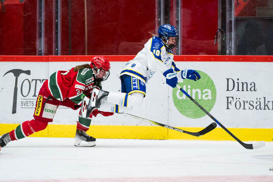 Leksands Kiira Yrjänen och Modos Darcie Lappan