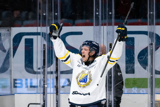 Södertäljes Viktor Liljegren jublar
