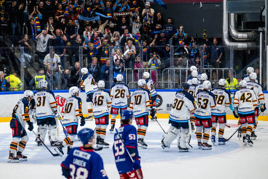 Djurgårdens spelare jublar