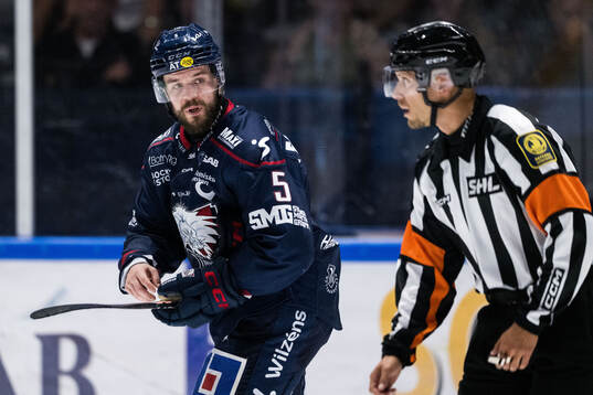 Linköpings Oscar Fantenberg och Domare