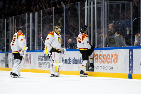 Brynäs målvakt Ludvig Persson, målvakt Erik Källgren