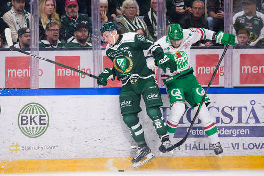 Färjestads Joakim Nygård och Rögles Filip Johansson