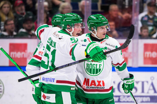 Rögles Anton Bengtsson jublar