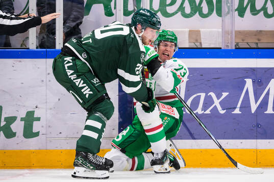 Färjestads Marcus Westfält och Rögles Oliver Eklind