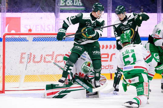 Färjestads Joel Kellman och Lucas Forsell