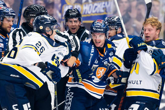 HV71s Tommi Tikka och Växjös Keegan Lowe