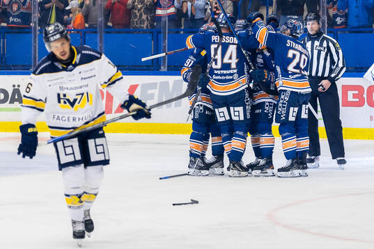Växjös spelare jublar