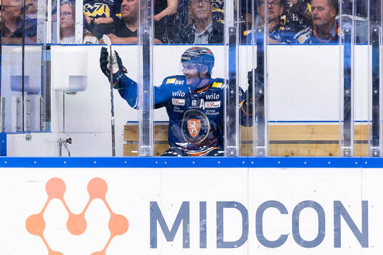 Växjös Keegan Lowe reagerar i utvisningsbåset