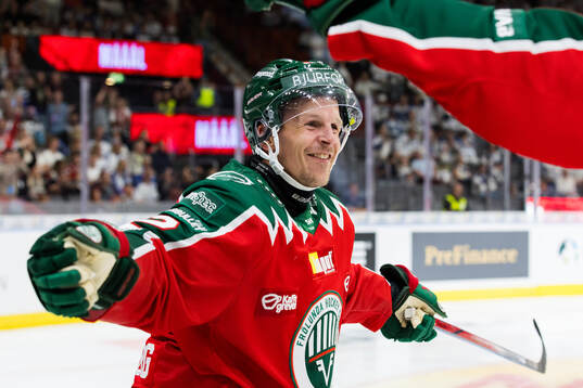 Frölundas Max Friberg jublar