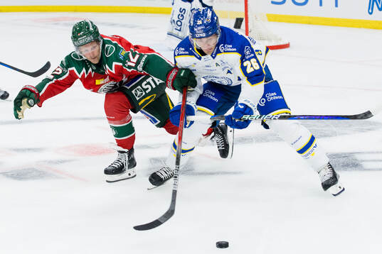 Frölundas Max Friberg och Leksands Patrik Norén