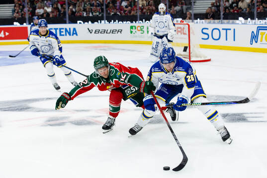 Frölundas Max Friberg och Leksands Patrik Norén