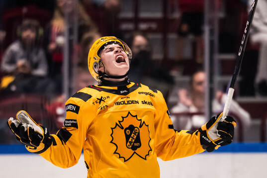Skellefteås Axel Sandin Pellikka jublar