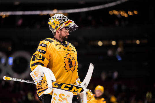 Skellefteås målvakt Gustaf Lindvall deppar