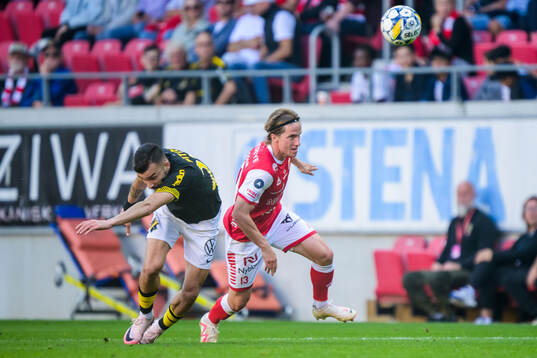 AIKs Ioannis Pittas och Kalmars Johan Karlsson