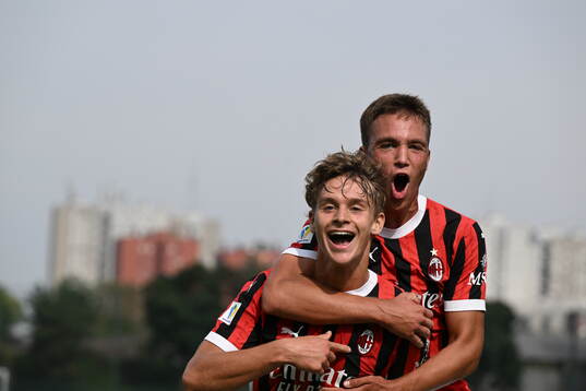 Maximilian Ibrahimovic of AC Milan celebrates