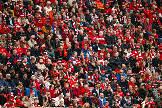 Spectators in the stands