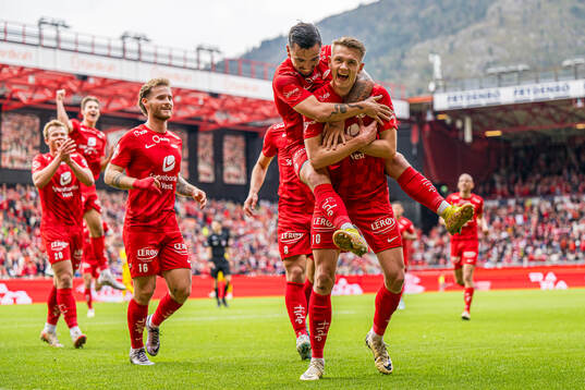 Emil Kornvig of Brann celebrates