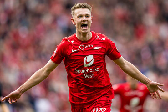 Emil Kornvig of Brann celebrates