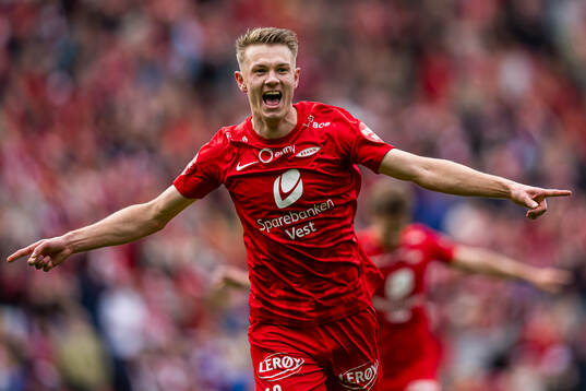 Emil Kornvig of Brann celebrates