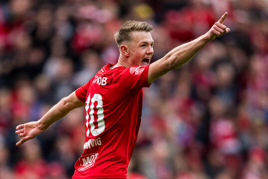 Emil Kornvig of Brann celebrates