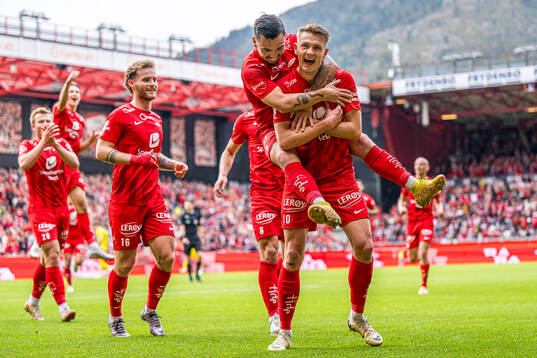 Emil Kornvig of Brann celebrates