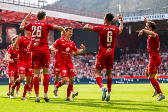 Sander Erik Kartum of Brann celebrates