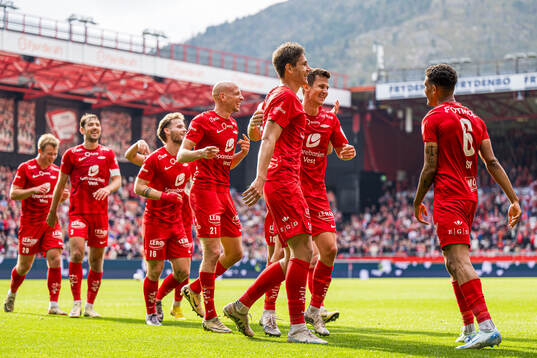 Sander Erik Kartum of Brann celebrates