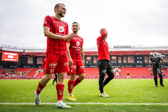 Mads Berg Sande and Niklas Fernando Castro of Brann