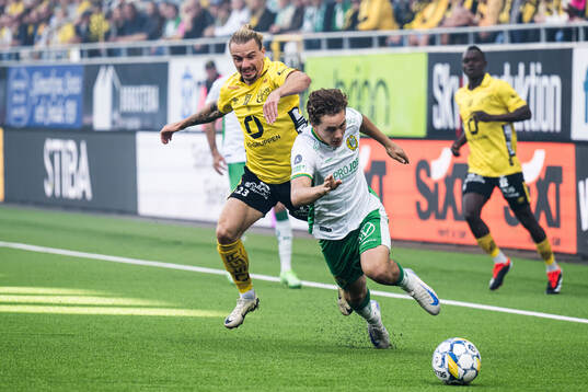 Elfsborgs Niklas Hult och Hammarbys Hampus Skoglund