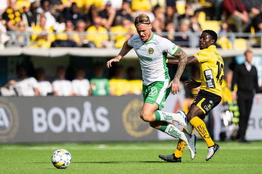 Hammarbys Victor Eriksson och Elfsborgs Michael Baidoo