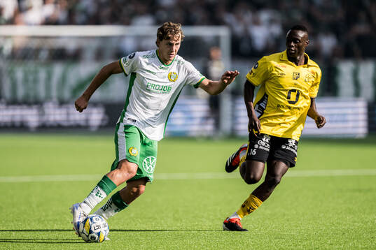 Hammarbys Hampus Skoglund och Elfsborgs Timothy Noor Ouma