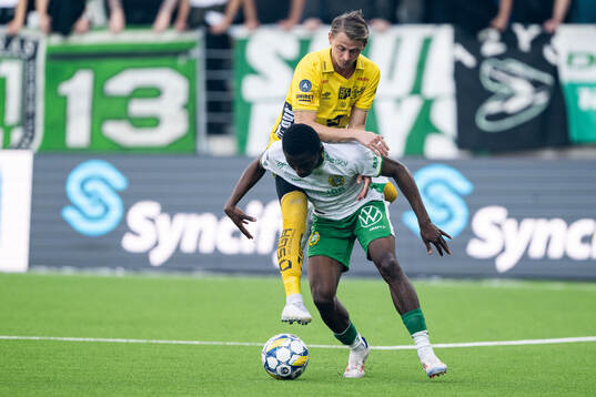 Elfsborgs Simon Hedlund och Hammarbys Bouzomana Toure
