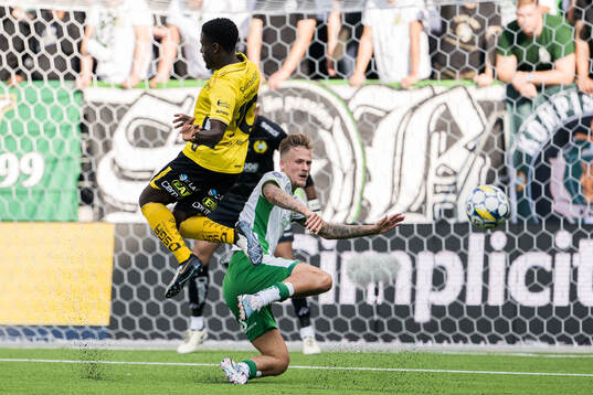 Elfsborgs Michael Baidoo och Hammarbys Fredrik Hammar