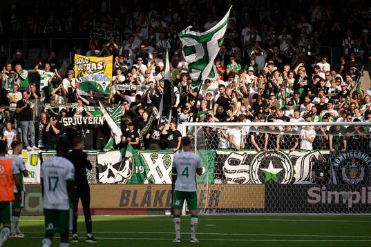 Hammarbys spelare tackar supportrarna