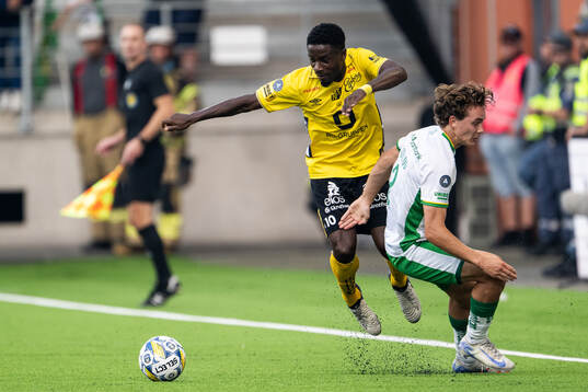 Elfsborgs Michael Baidoo och Hammarbys Hampus Skoglund