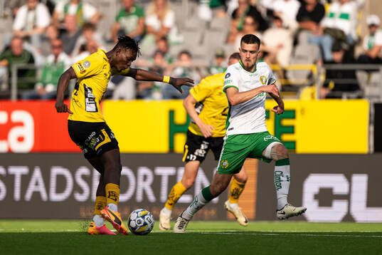 Elfsborgs Jalal Abdullai och Hammarbys Pavle Vagic