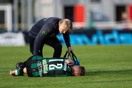 Varbergs Kevin Custovic  med skada