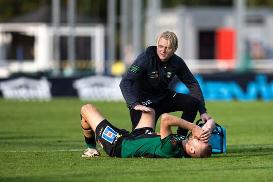 Varbergs Kevin Custovic  med skada