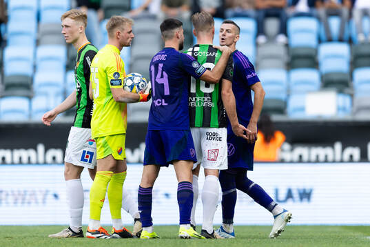 Djurgårdens Haris Radetinac och GAIS Alexander Ahl