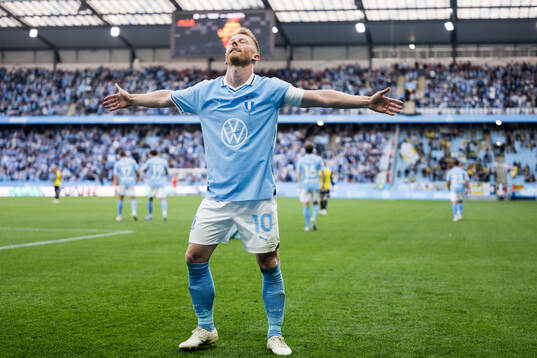 Malmö FFs Anders Christiansen jublar